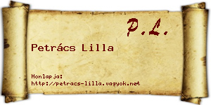Petrács Lilla névjegykártya